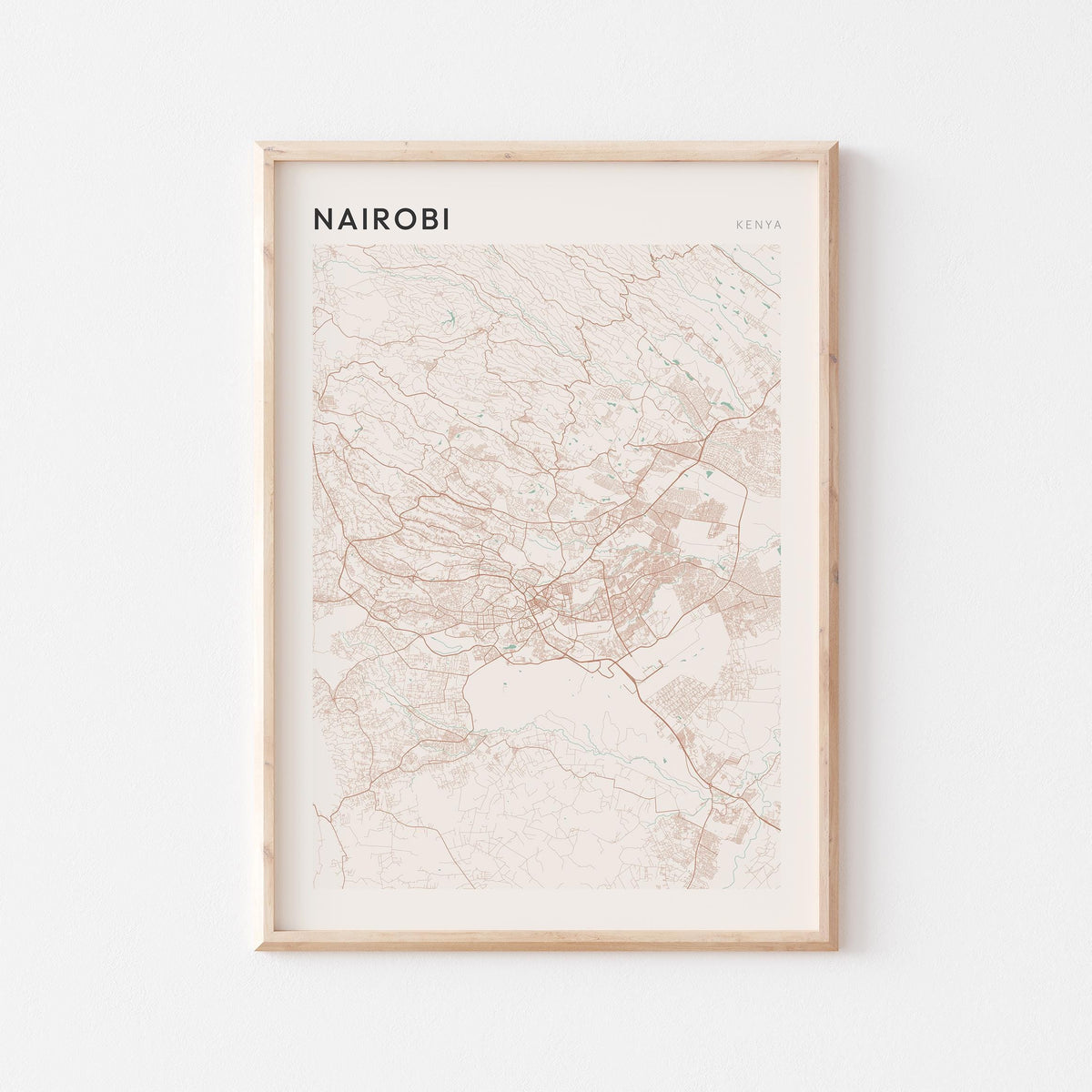 nairobi, kenya map poster - image 1