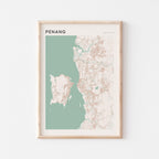 penang, malaysia map poster - image 1
