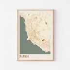paphos, cyprus map poster - image 1