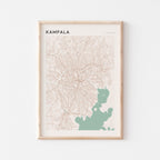 kampala, uganda map poster - image 1