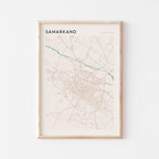 samarkand, uzbekistan map poster - image 1
