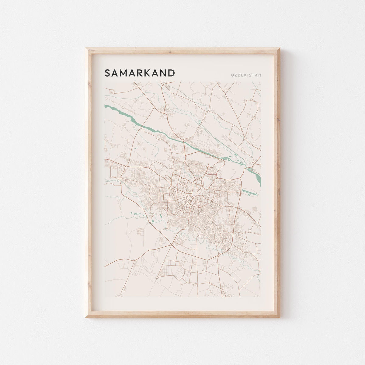 samarkand, uzbekistan map poster - image 1