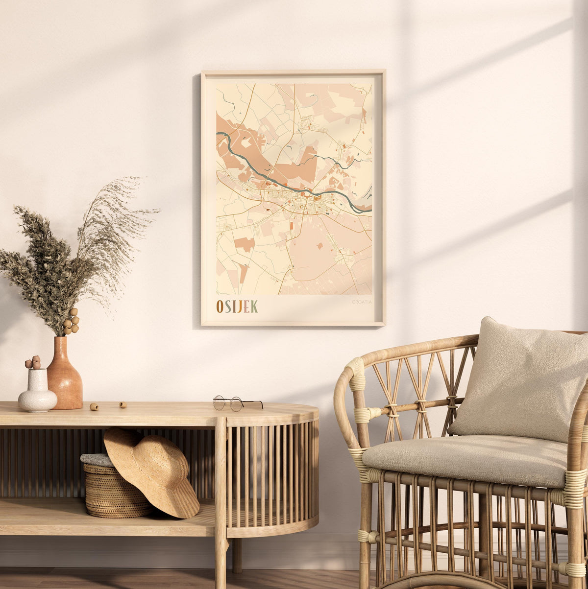 osijek croatia map poster - image 4