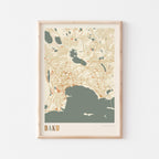baku, azerbaijan map poster - image 1