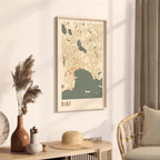 baku, azerbaijan map poster - image 2