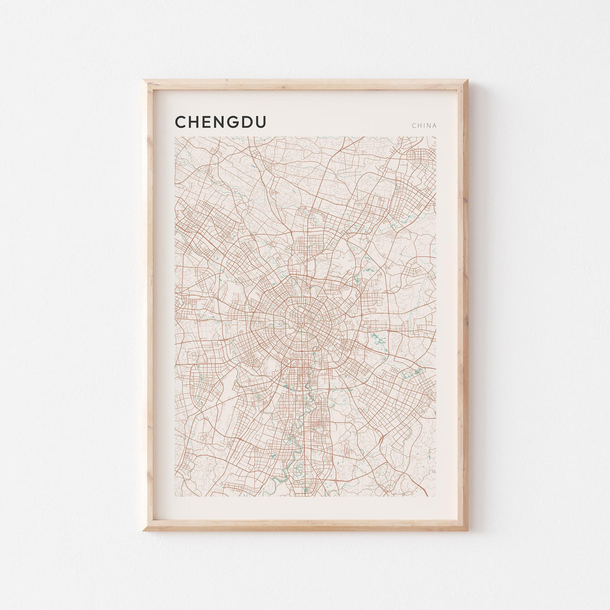 chengdu, china map poster - image 1
