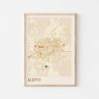aleppo, syria map poster - image 1