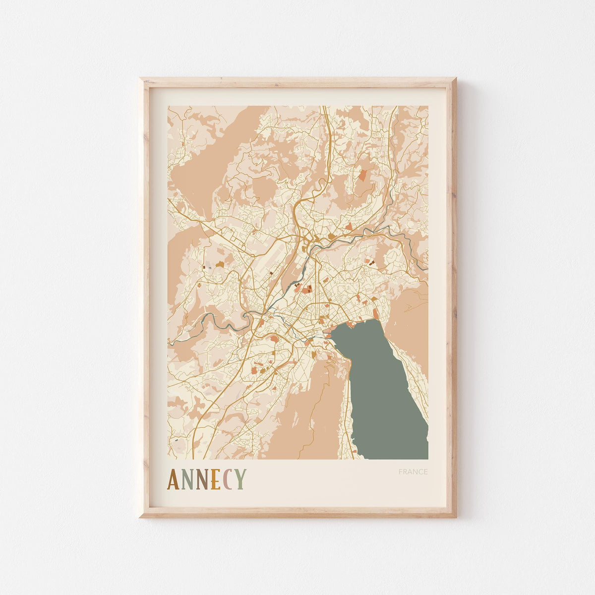 annecy france map poster - image 1