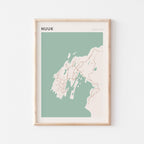nuuk greenland map poster - image 1