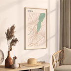 geneva switzerland map poster - image 2
