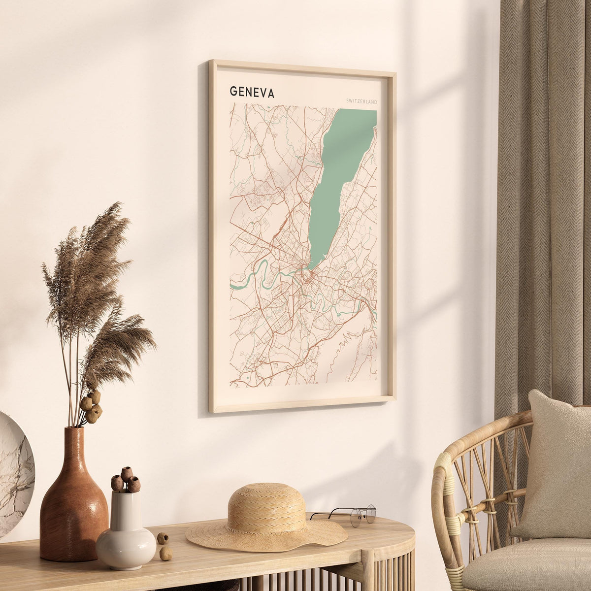 geneva switzerland map poster - image 2