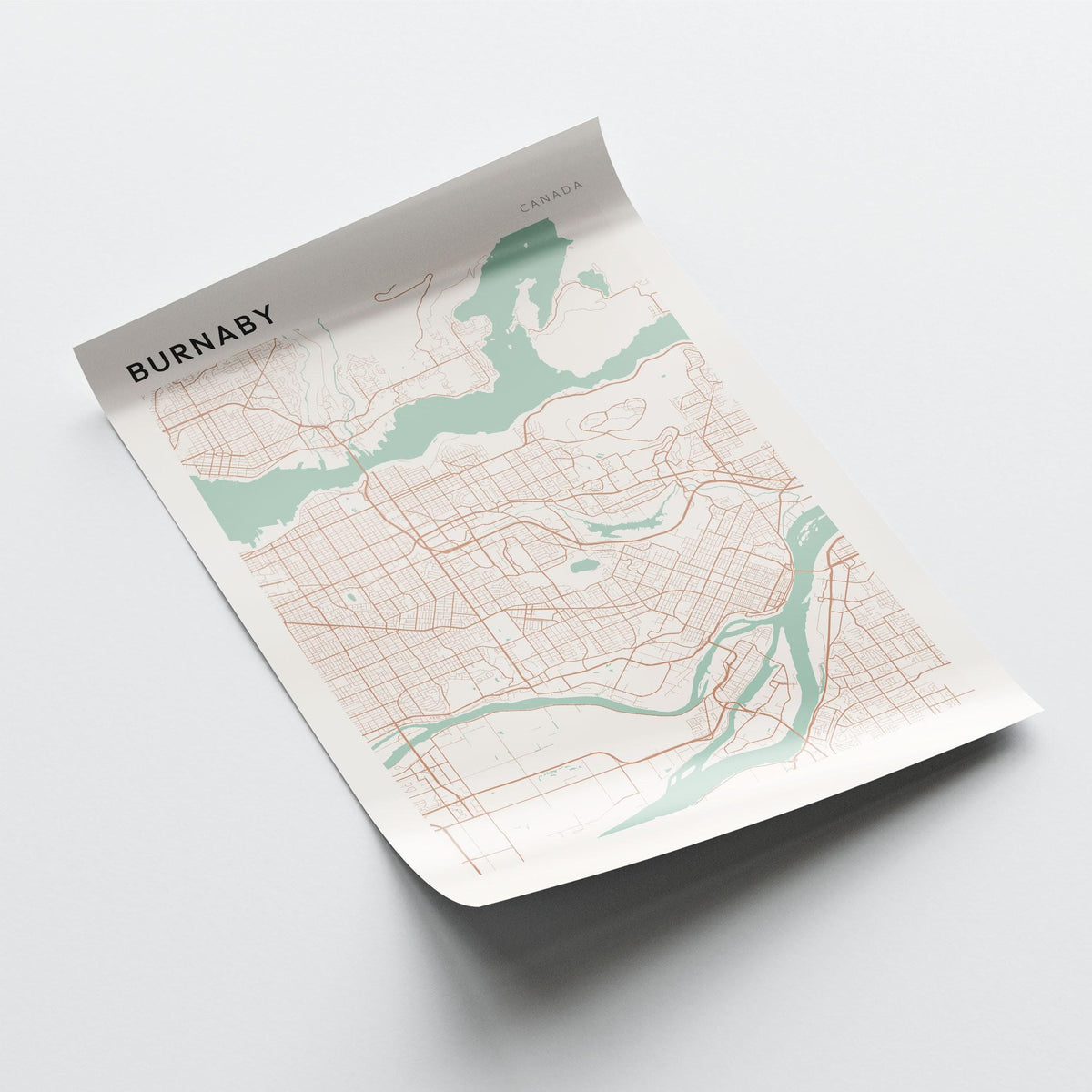 burnaby, british columbia map poster - image 3