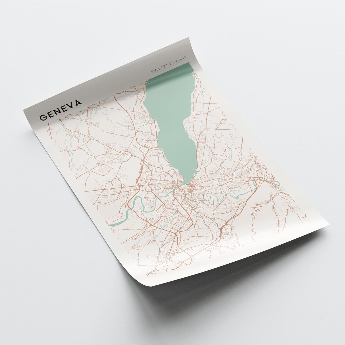 geneva switzerland map poster - image 4