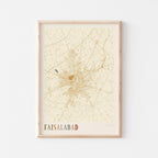 faisalabad, pakistan map poster - image 1