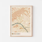 wiesbaden germany map poster - image 1