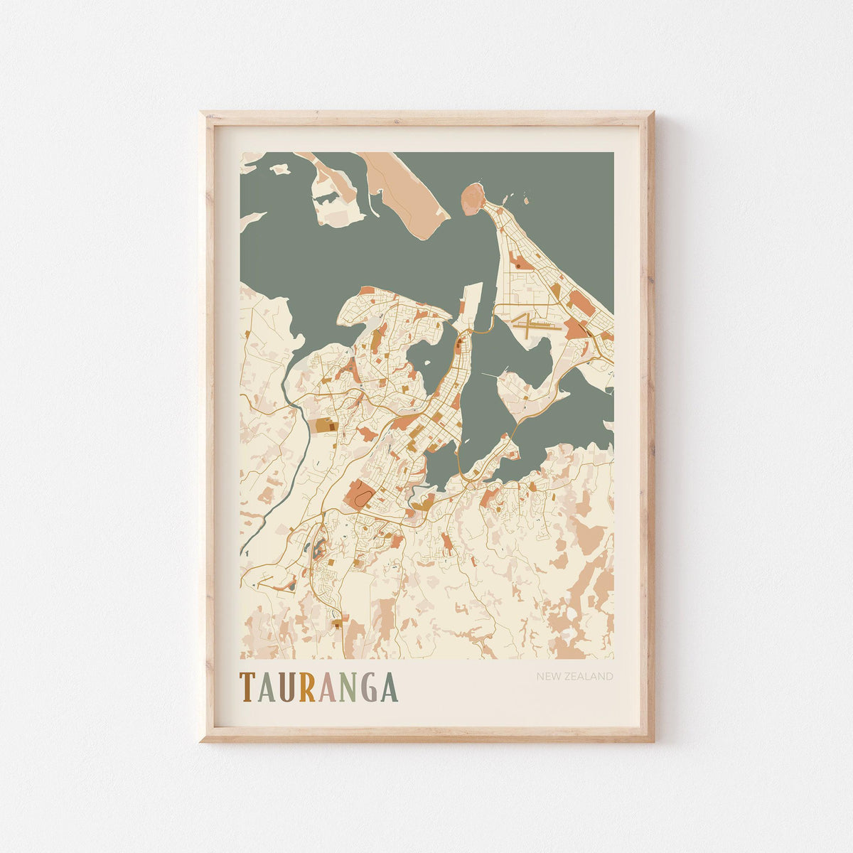 tauranga, new zealand map poster - image 1