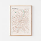 leicester, united kingdom map poster - image 1