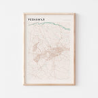 peshawar, pakistan map poster - image 1