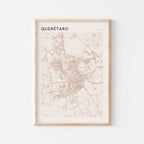 queretaro, mexico map poster - image 1