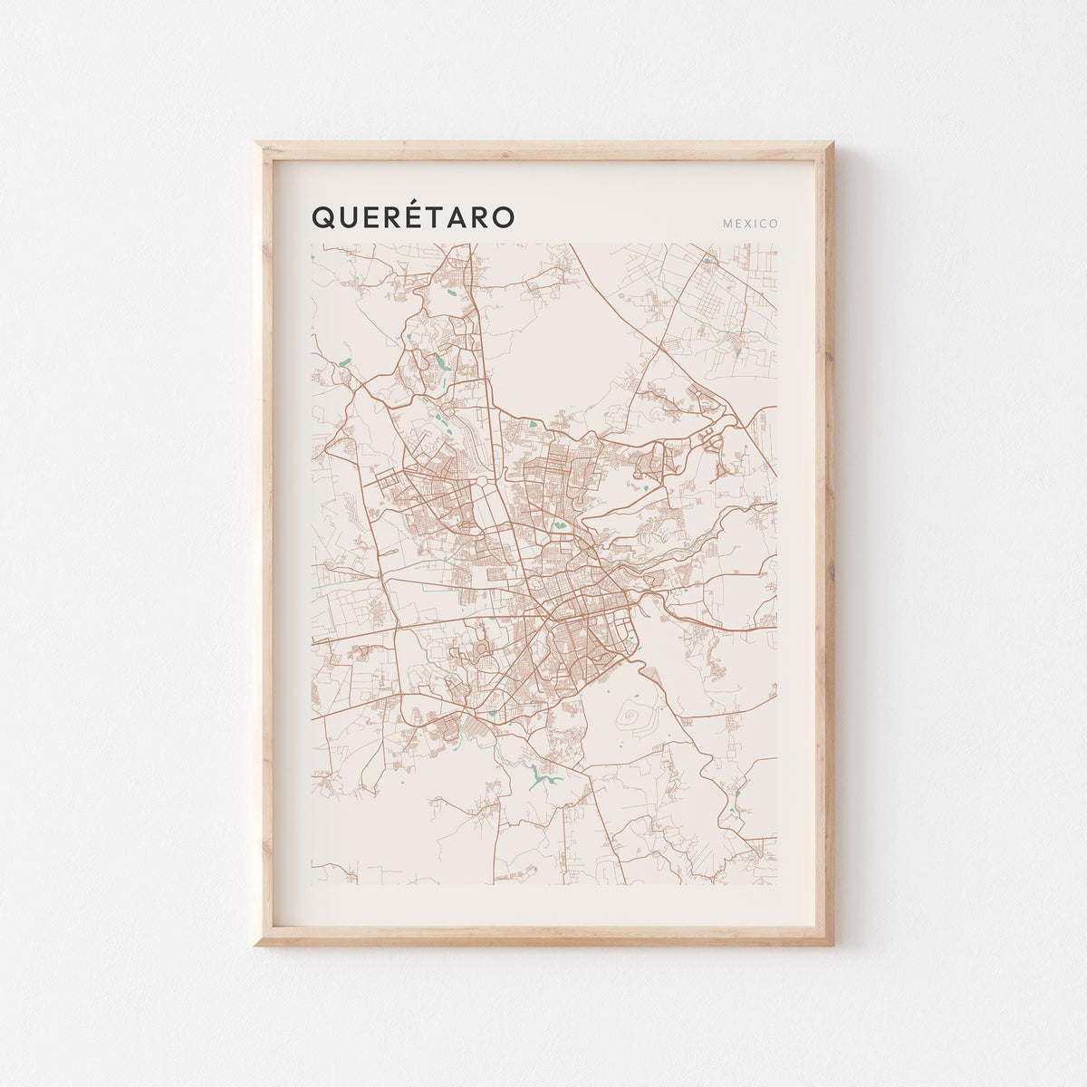 queretaro, mexico map poster - image 1
