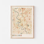 düsseldorf germany map poster - image 1