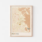 pristina kosovo map poster - image 1