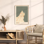 rhodes greece map poster - image 3