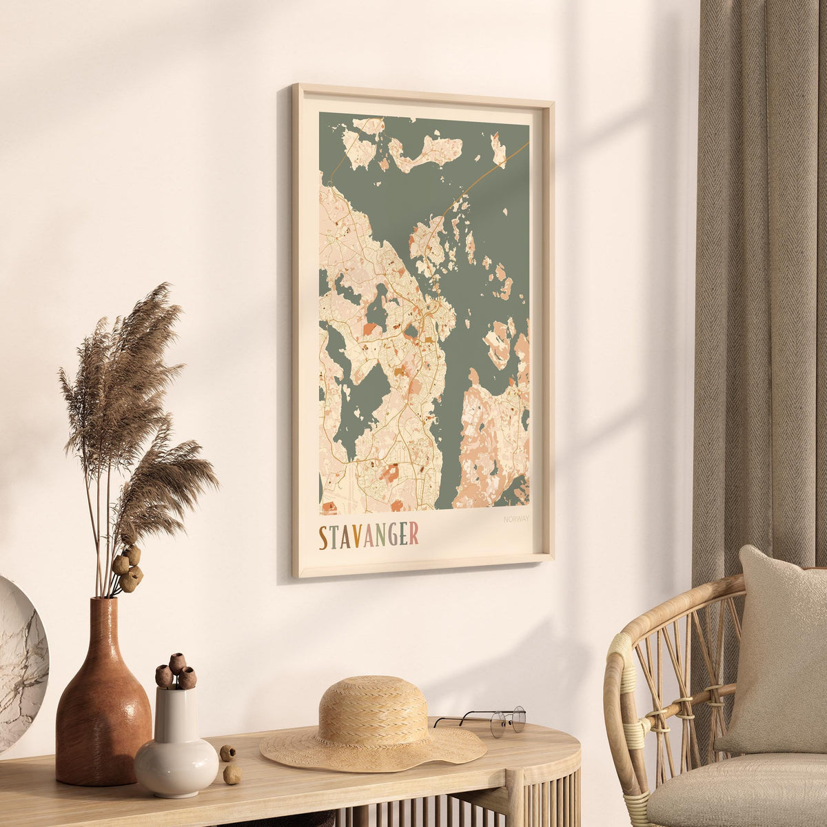 stavanger norway map poster - image 2