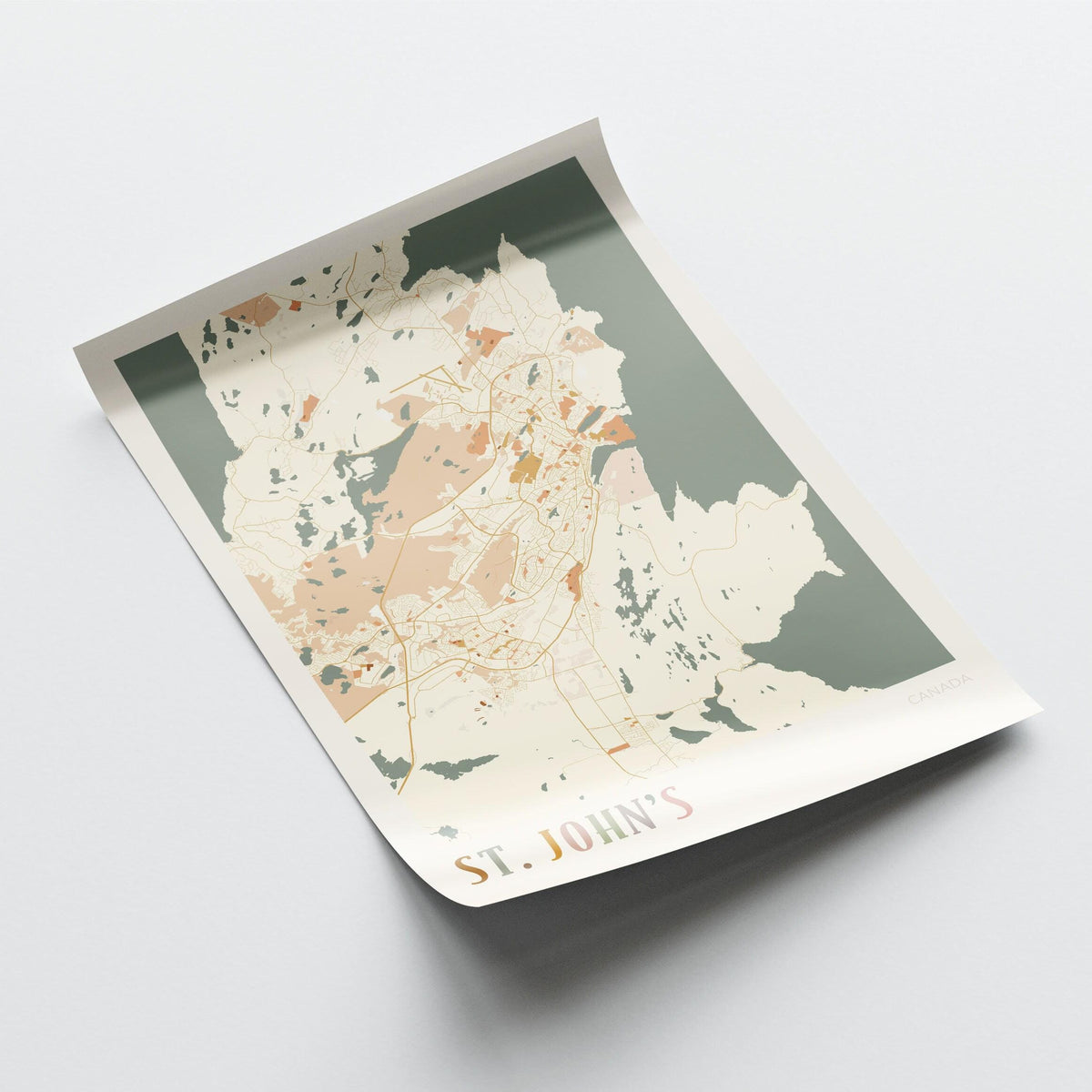 st. john's, newfoundland and labrador map poster - image 3