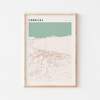 caracas, venezuela map poster - image 1
