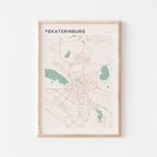 yekaterinburg russia map poster - image 1