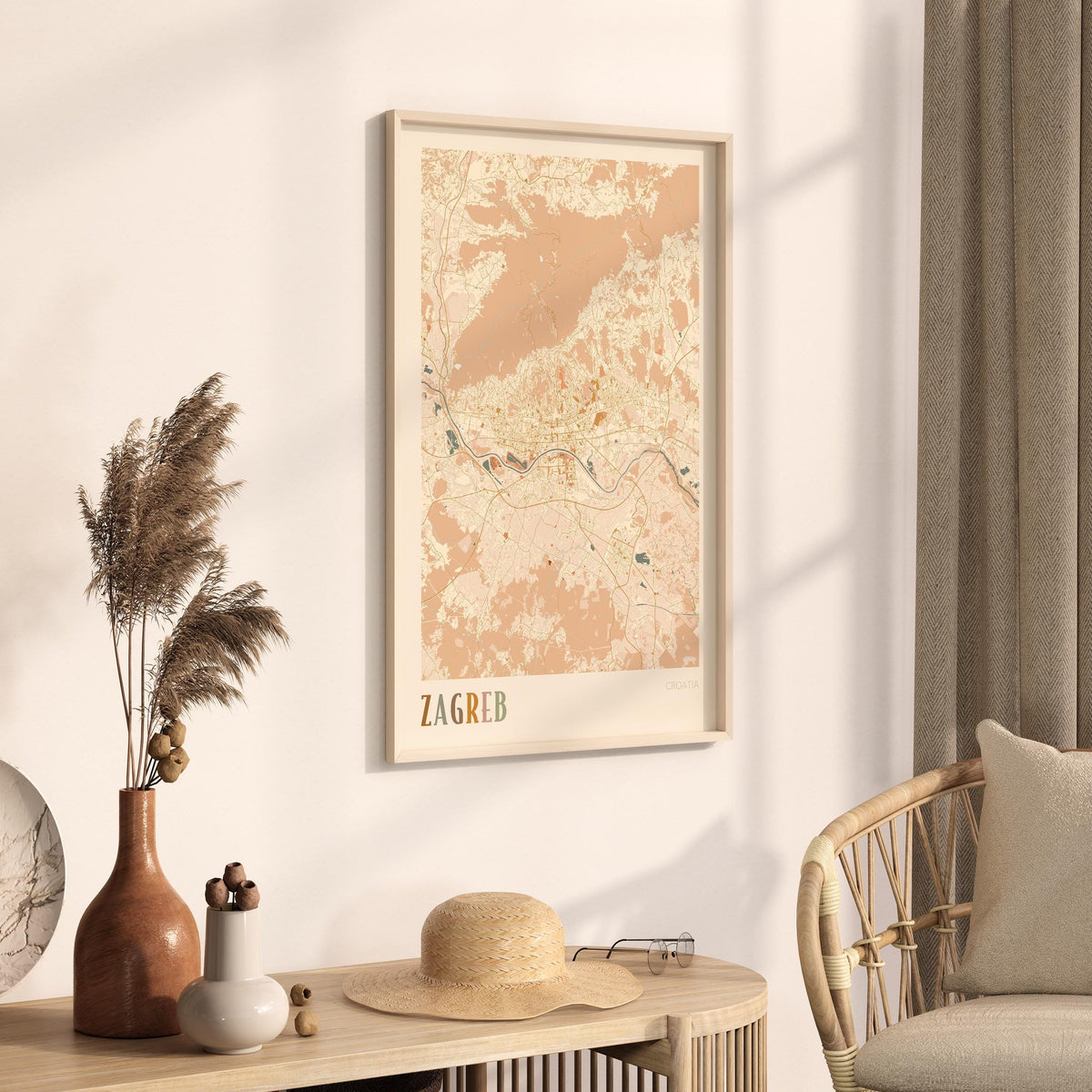 zagreb croatia map poster - image 2