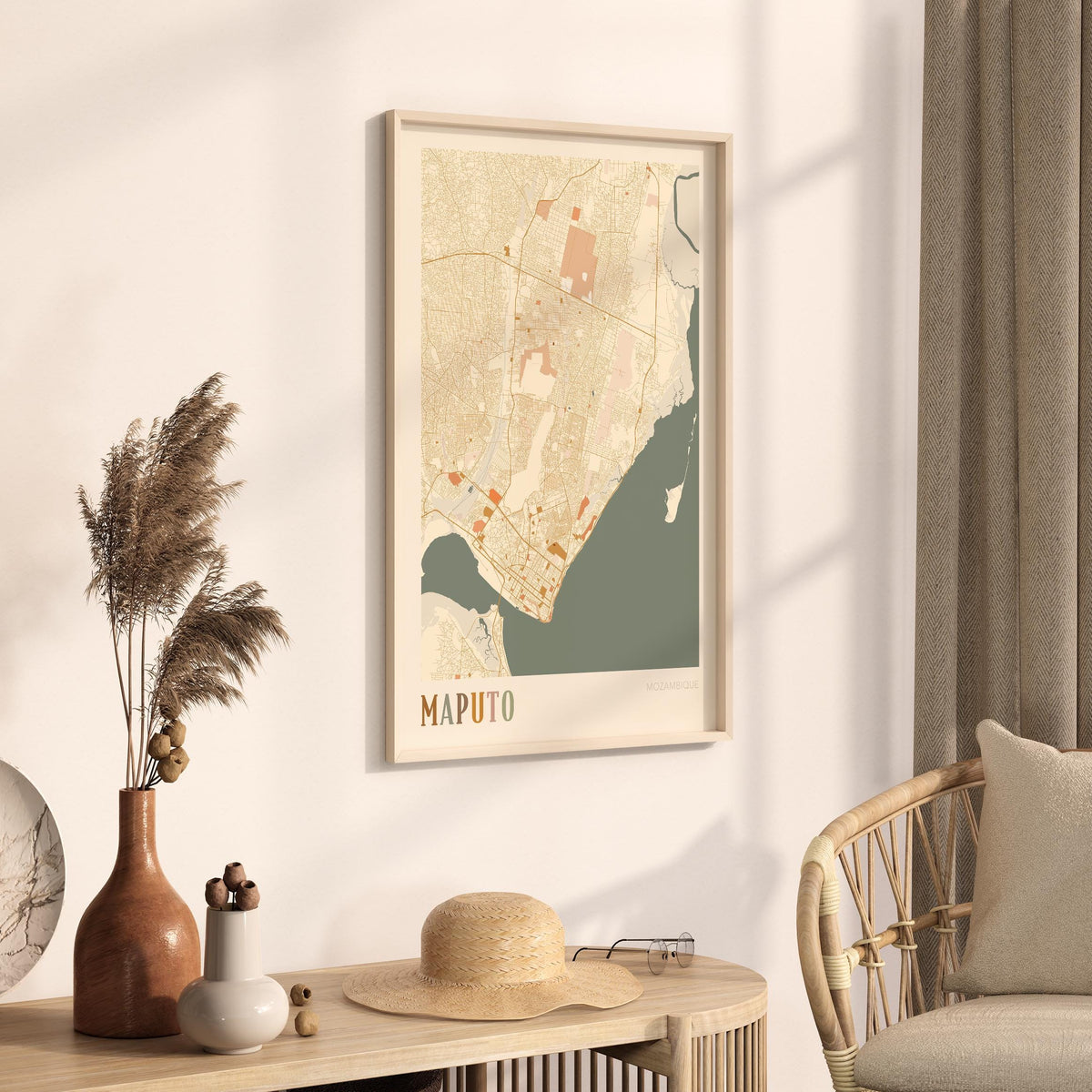 maputo, mozambique map poster - image 2