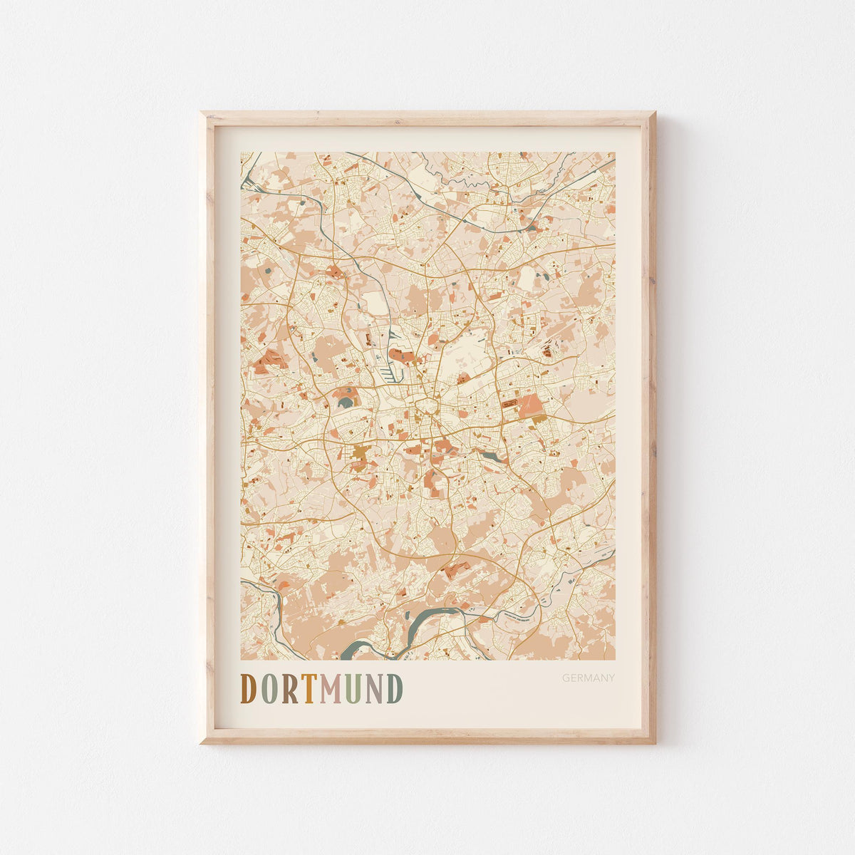 dortmund germany map poster - image 1