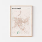 addis ababa, ethiopia map poster - image 1