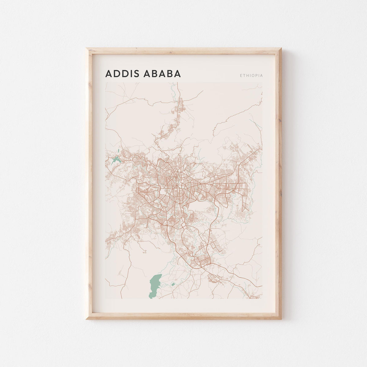 addis ababa, ethiopia map poster - image 1