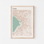 chiba, japan map poster - image 1