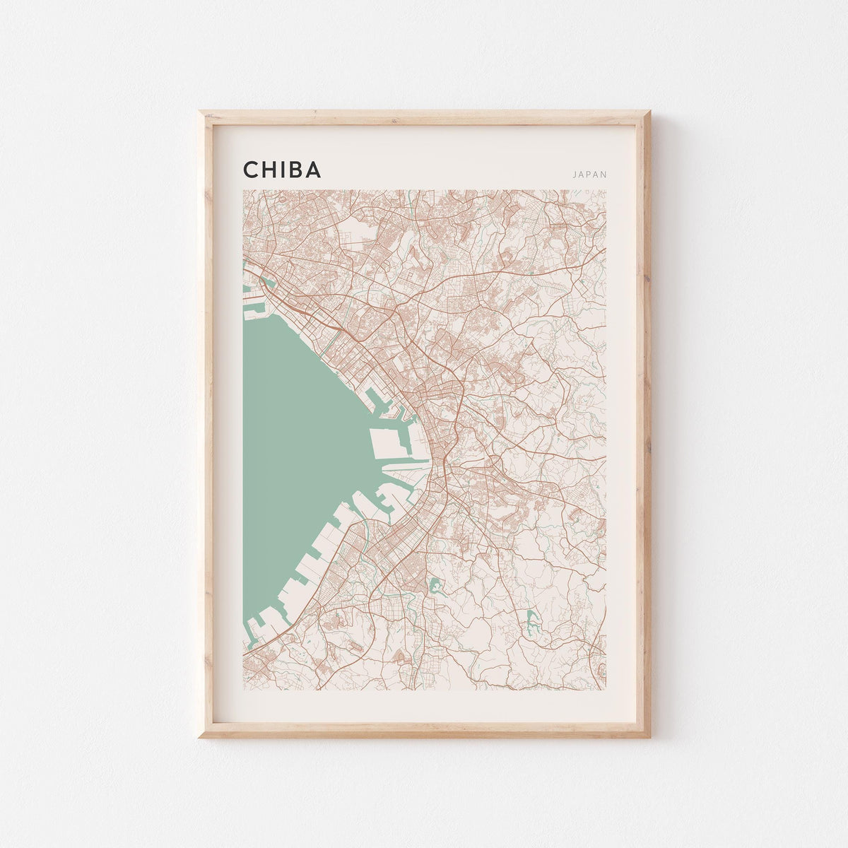 chiba, japan map poster - image 1