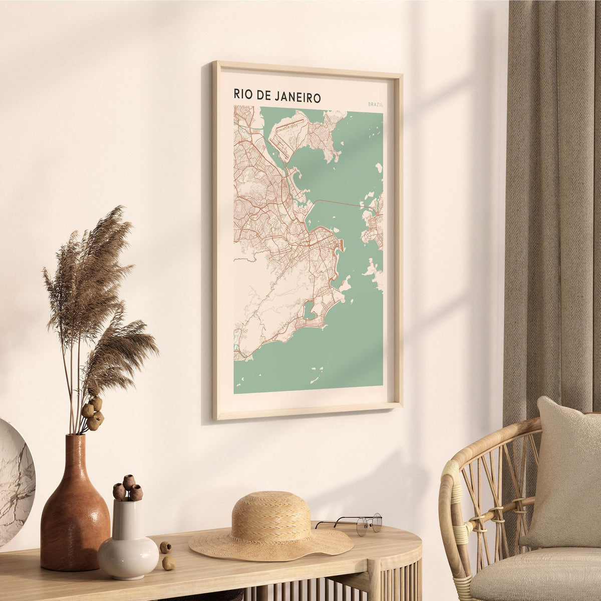 rio de janeiro, brazil map poster - image 2
