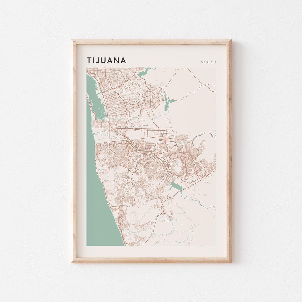 tijuana, mexico map poster - image 1