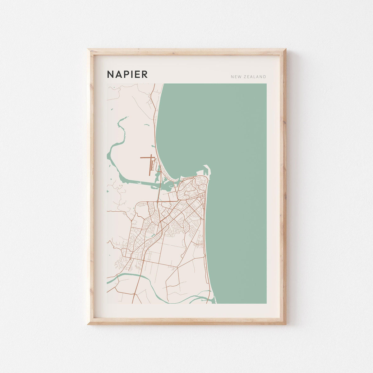 napier, new zealand map poster - image 1