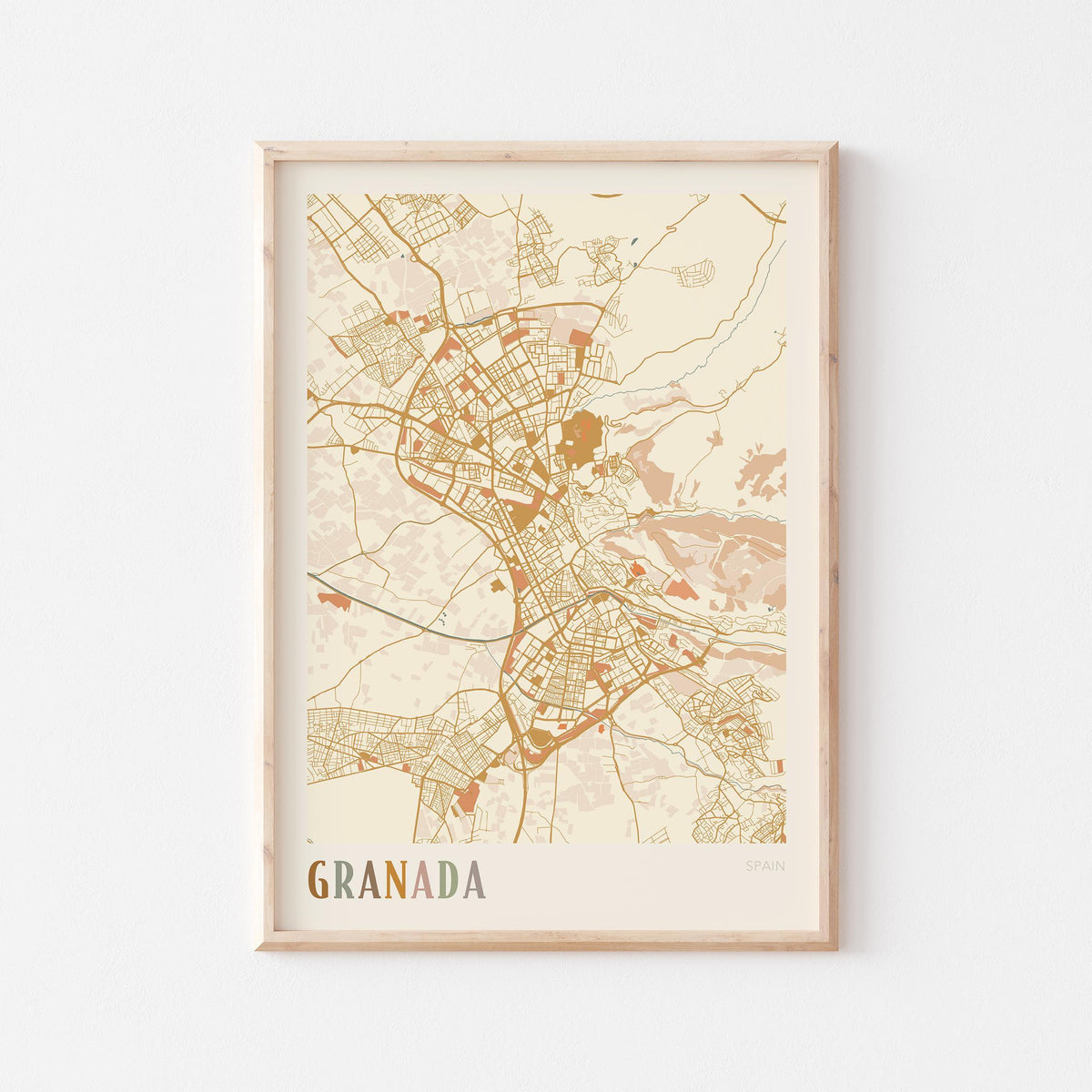 granada spain map poster - image 1