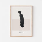 togo map poster - minimalist boho wall art - digital download - image 1