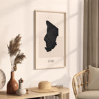 chad map poster - minimalist boho wall art - digital download - image 2