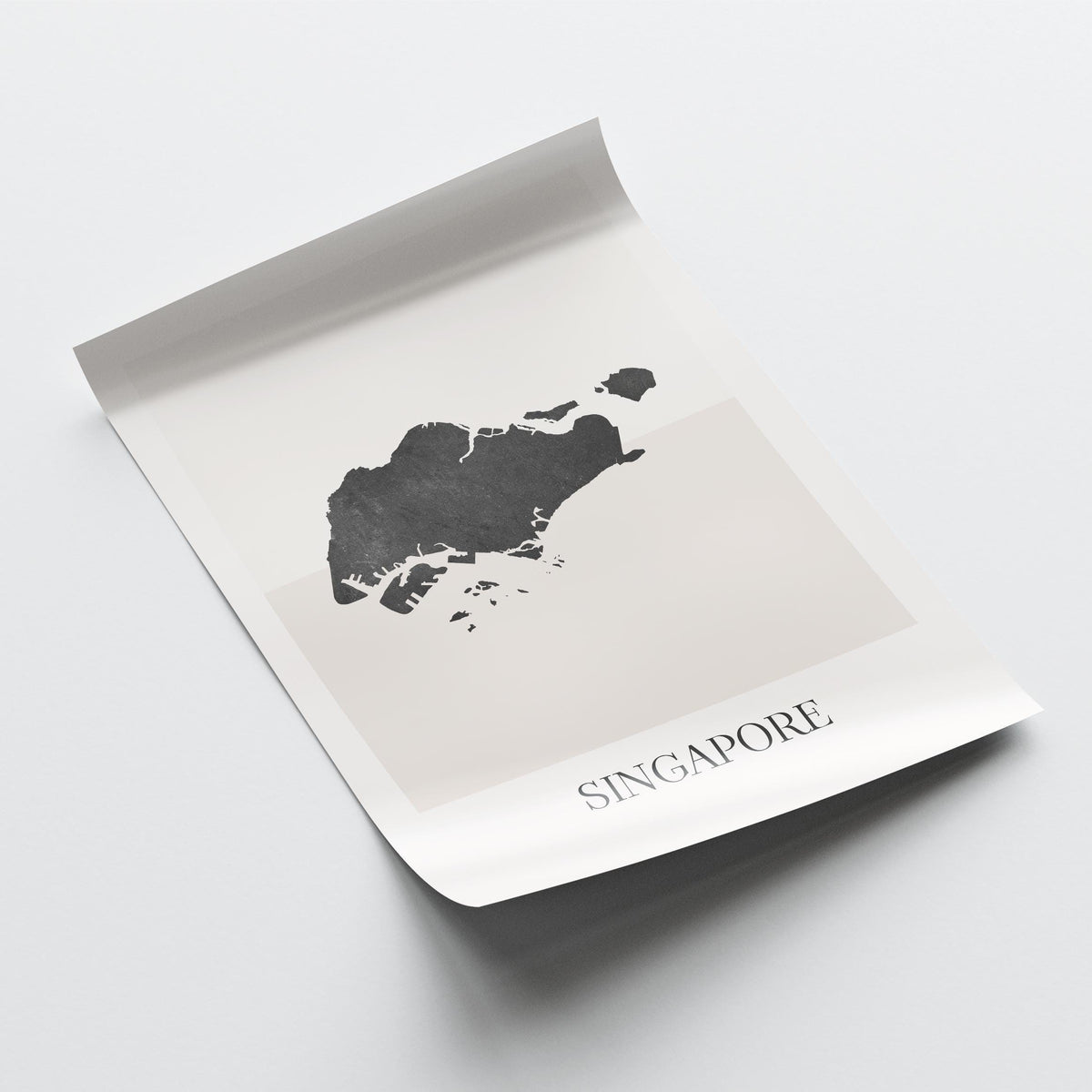 singapore map poster - minimalist boho wall art - digital download - image 4