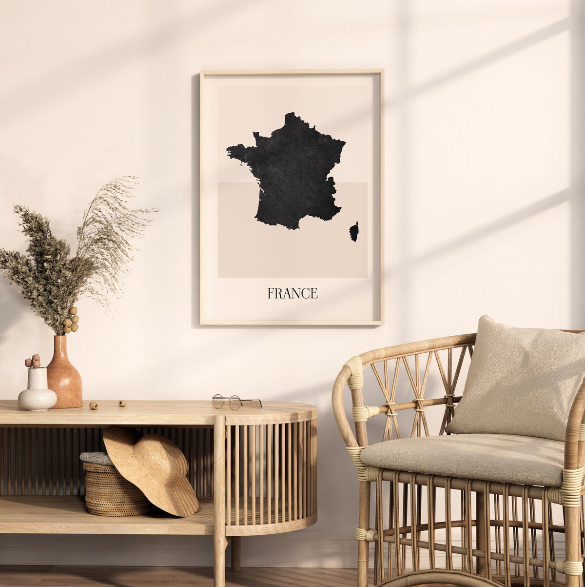 france map poster - minimalist boho wall art - digital download - image 3