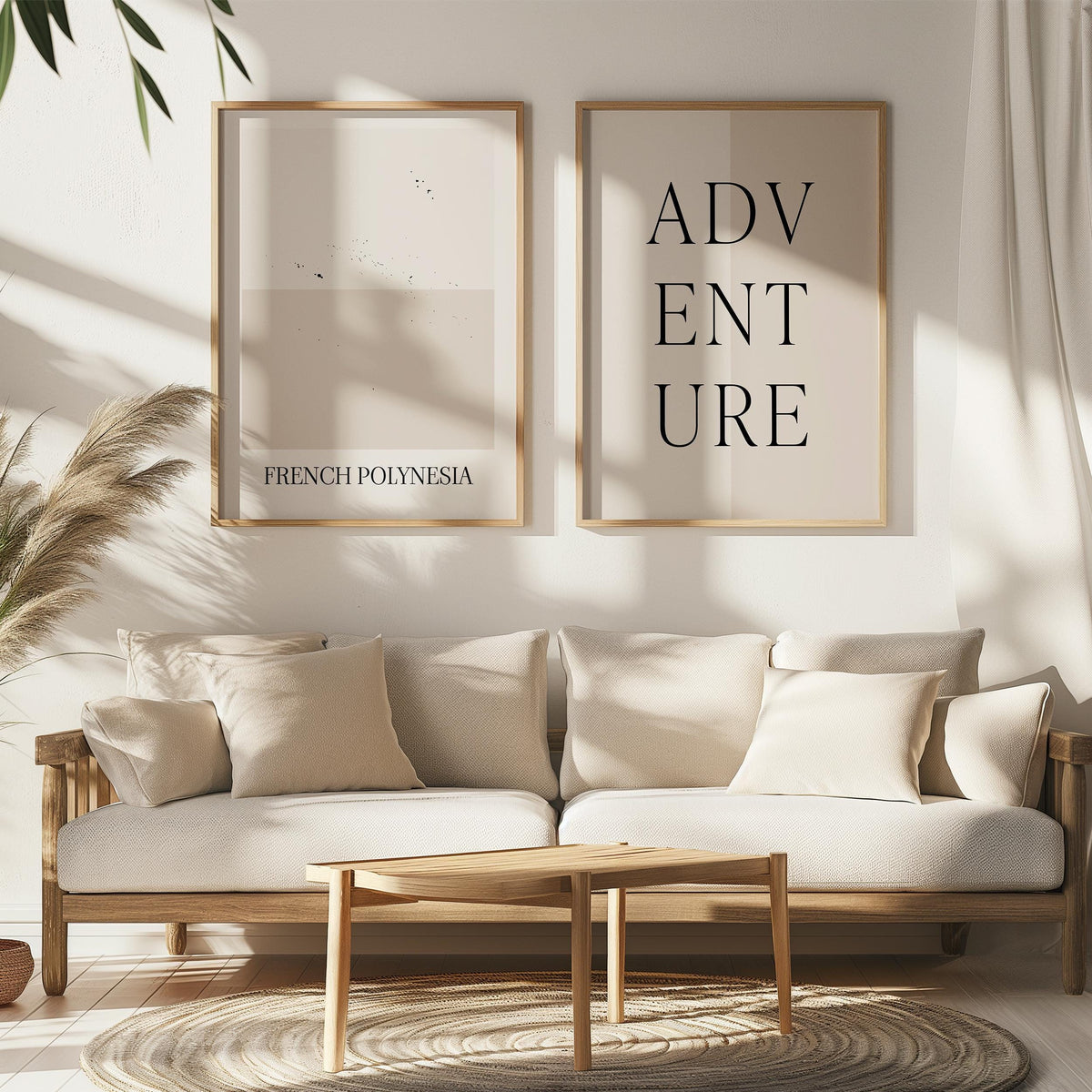 french polynesia map poster - minimalist boho wall art - digital download - image 5