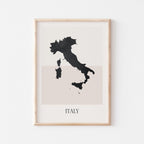 italy map poster - minimalist boho wall art - digital download - image 1