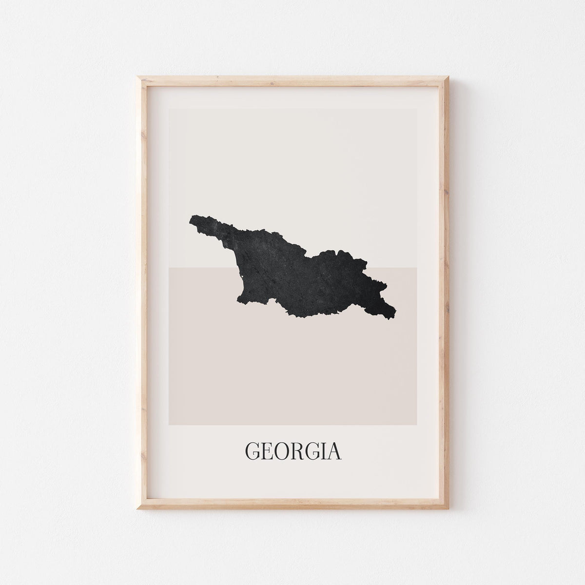 georgia map poster - minimalist boho wall art - digital download - image 1