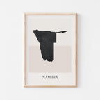 namibia map poster - minimalist boho wall art - digital download - image 1